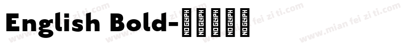 English Bold字体转换